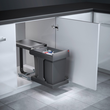 картинка Мусорное ведро Solo 20л на распашной фасад от 400 мм, автоматическое выдвижение от магазина SEFI