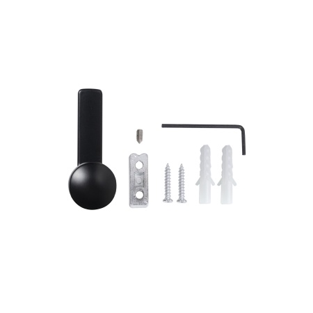 картинка Крючок меб. однорожковый мет. KING черный матовый AKS от магазина SEFI