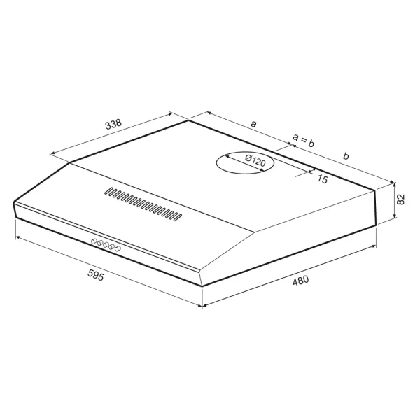 картинка Встраиваемая вытяжка Krona BRIANA 600 WHITE PB от магазина SEFI