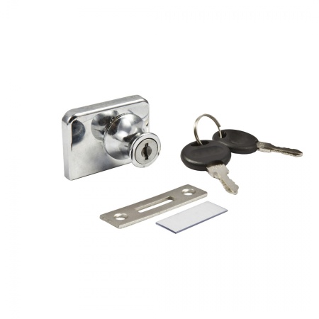 картинка Замок для стеклянных распашных 2-х дверей механический 409 AKS от магазина SEFI