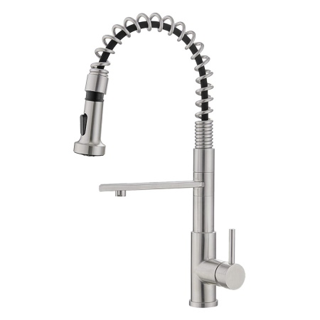 картинка Смеситель для кухни с гибким гусаком и подключением к фильтру, EMAR ЕСB 7021, цвет сатин от магазина SEFI