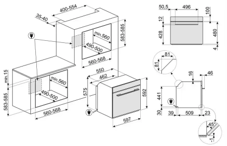 картинка Духовой шкаф Smeg SOP6102TB3 от магазина SEFI