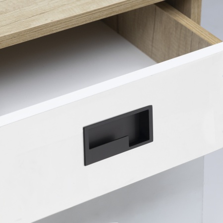 картинка Ручка меб. врезная мет. NOVA 128 черный матовый левая часть AKS от магазина SEFI