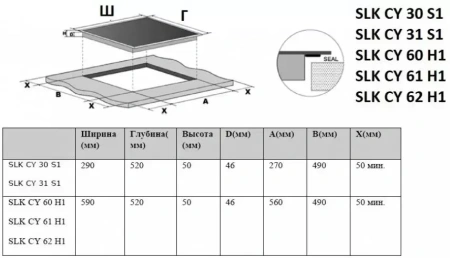 картинка Индукционная варочная панель Schaub Lorenz SLK CY 62 H1 от магазина SEFI