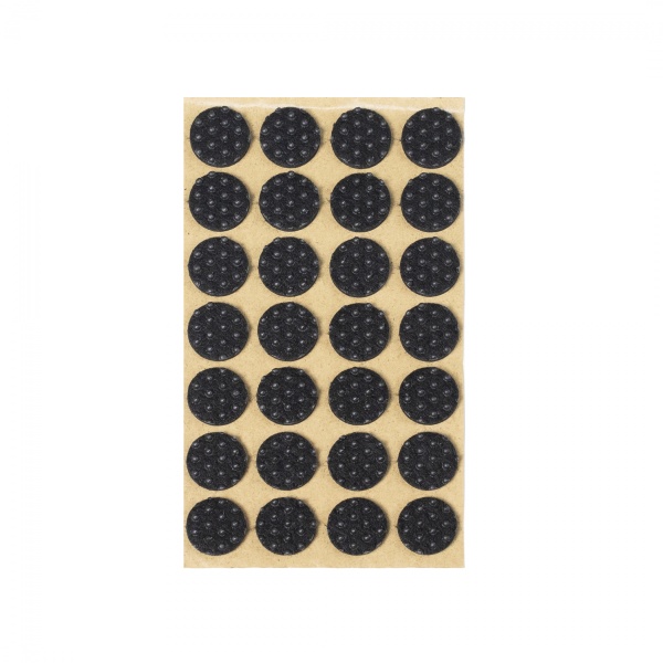 картинка Подкладка самоприлипающая фетровая прорезиненная d20мм (1упак.=28шт), черная, Folmag от магазина SEFI