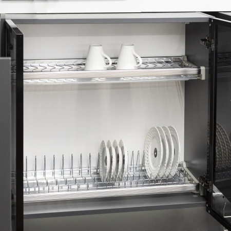 картинка Сушка для посуды 700 INFINITY с профилем ДСП16 нерж.сталь, хром AKS от магазина SEFI