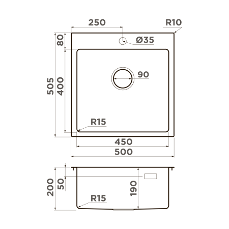 картинка Мойка Omoikiri Amadare 50-IN нерж. сталь/нержавеющая сталь от магазина SEFI