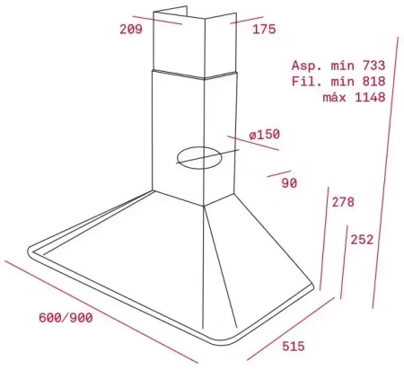 картинка Вытяжка Teka DOS 90.1 VANILLA-OS от магазина SEFI