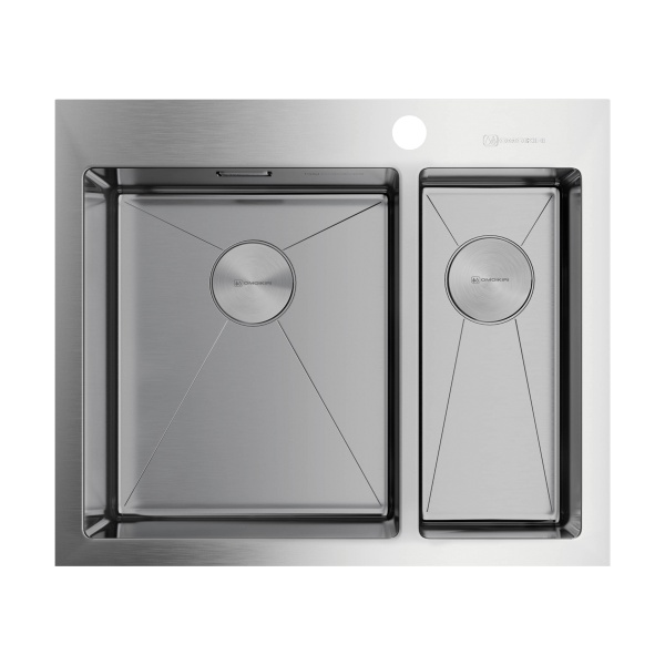 картинка Omoikiri Akisame 60-2-L-IN нерж. сталь/нержавеющая сталь от магазина SEFI