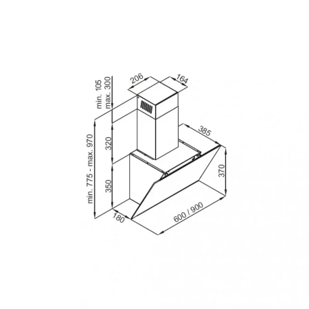 картинка Вытяжка MAUNFELD Aurora 60 черный матовый от магазина SEFI