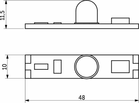 картинка Выключатель встраиваемый в профиль, на движение (PIR), 12/24V, 60W/120W, AKS от магазина SEFI