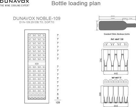 картинка Винный шкаф Dunavox DVN-109.291DOP.TO от магазина SEFI