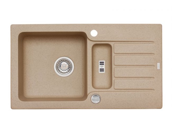 картинка Мойка ALVEUS NIAGARA 70 GRANITAL ARCTIC-G11 780x435x160;1+1/2 с сифоном 1105297, от магазина SEFI