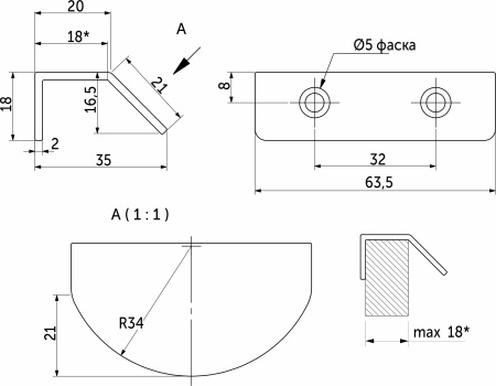 картинка Ручка меб. накладная мет. LUNA 32 матовый хром, AKS магазин SEFI являющийся официальным дистрибьютором в России  картинка Ручка меб. накладная мет. LUNA 32 матовый хром, AKS от магазина SEFI