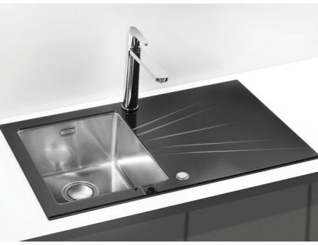 картинка Мойка ALVEUS KARAT UP 10 белый  860X500 1+1/2 правая в комплекте с сифоном 1123351 от магазина SEFI