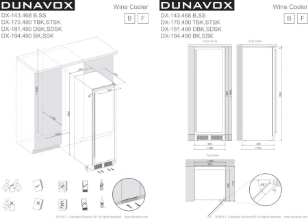 картинка Винный шкаф Dunavox DX-143.468MB от магазина SEFI