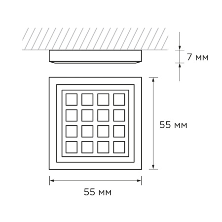 картинка Комплект: Три светодиодных светильника SQUERE, трансформатор, свет - холодный, цвет - алюминий от магазина SEFI