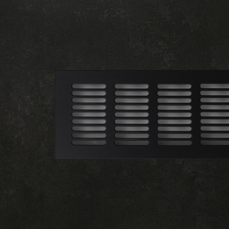 картинка Решетка вентиляционная 480х80мм черная алюминий AKS от магазина SEFI