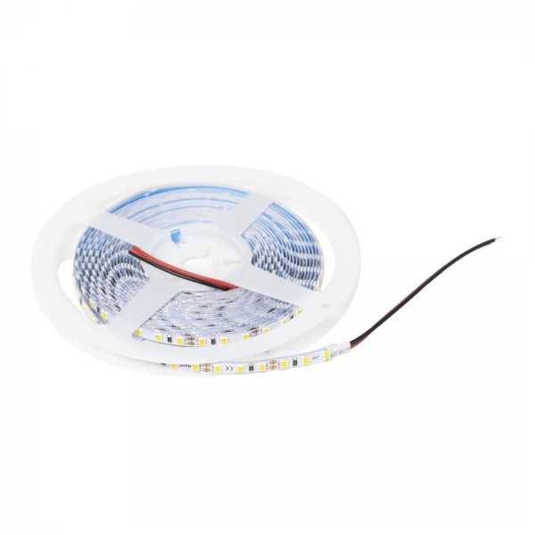 картинка Лента светодиодная - 9,6W/m, 12V, 5мм, 2835, 120 д/м, IP20, холодный белый (6000K), узкая - 5м, AKS от магазина SEFI