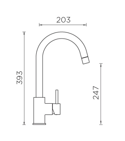 картинка Кухонный смеситель SCHOCK PLUTOS-D саббиа от магазина SEFI