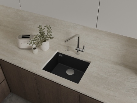 картинка Мойка Rivelato STRIA 5649 1-чаш 560*435 Черн.глубокий 503 от магазина SEFI