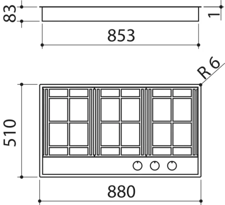 картинка Газовая варочная панель Barazza 1PLE2D от магазина SEFI