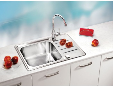 картинка Мойка ALVEUS PRAKTIK 120 SAT-90   790X500 1X в комплекте с сифоном 1127251, от магазина SEFI