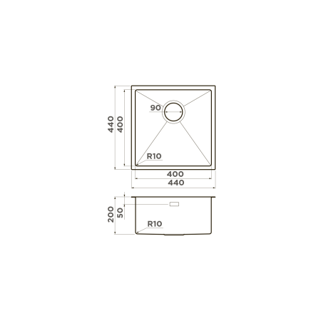 картинка Omoikiri Taki 44-U/IF-GB нерж. сталь/графит от магазина SEFI