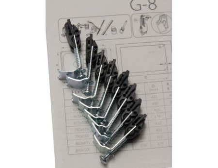 картинка Монтажный набор для врезных моек 8 клипс для столешниц 30-40 мм от магазина SEFI