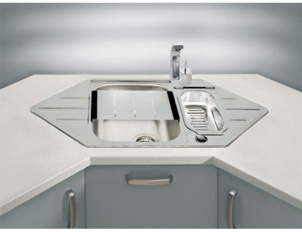 картинка Мойка LINE 40 NAT-90 985X500 угловая в компл. с сифоном 1130555, от магазина SEFI