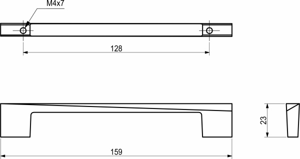 картинка Ручка меб. скоба мет. TRIBAL C-3374 128 сатин от магазина SEFI