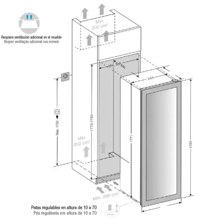 картинка Встраиваемый винный шкаф Pando PVMAP 178-112 PAL от магазина SEFI