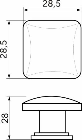 картинка Ручка меб. кнопка мет. KNOPA инокс, AKS от магазина SEFI
