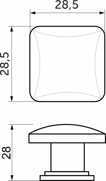картинка Ручка меб. кнопка мет. KNOPA инокс, AKS от магазина SEFI