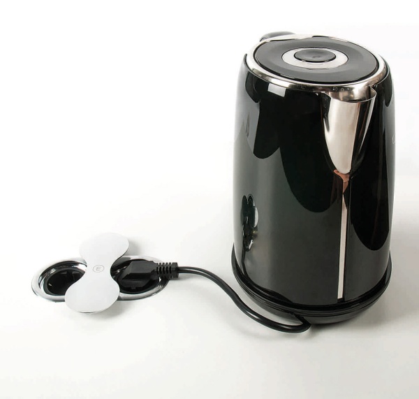 картинка Врезная мебельная розетка 2 разъема 220В SFL Eight, нержавеющая сталь (BP8-2) от магазина SEFI