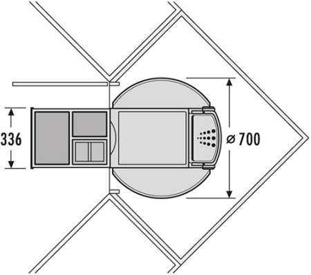 картинка Система вращающаяся выдвижная Rondo-Comfort 1x20л, 2x10л, 1х12,5л от магазина SEFI