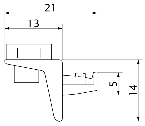 картинка Полкодержатель для стекла мет. SEKURA 0.8 никель (1уп.=20шт) AKS от магазина SEFI
