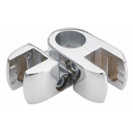 картинка Соединитель стекло/плита к трубе d25 (553) петельный (с вкладышами), вакуумное хромирование AKS от магазина SEFI