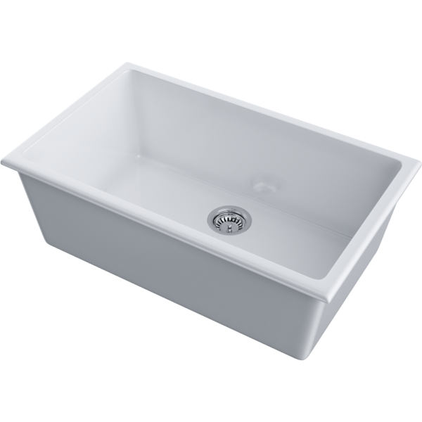 картинка Мойка Omoikiri Okinoshima 76-U/I-WH Glossy Natceramic/белый глянцевый от магазина SEFI