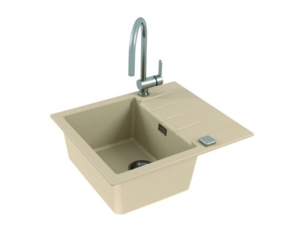 картинка Мойка ALVEUS GRANITAL CADIT 10 TERRA - G22 590 X 500  1X в комплекте с сифоном 1132823, от магазина SEFI