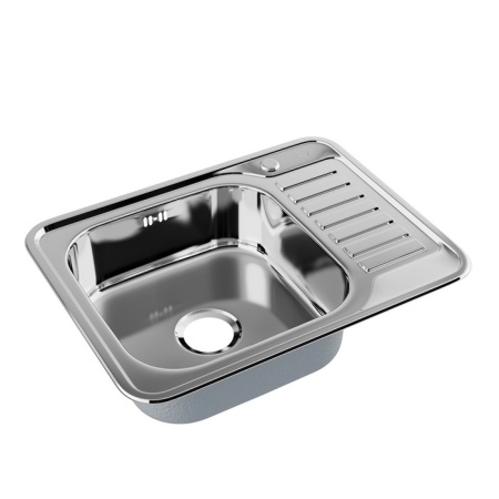 картинка Мойка, нержавеющая сталь, полированная, чаша слева, 650*500, Basic, IDDIS, BAS65PLi77 от магазина SEFI