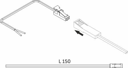 картинка Шнур соединительный (миниконнектор папа- провод), 15 см, AKS магазин SEFI являющийся официальным дистрибьютором в России  картинка Шнур соединительный (миниконнектор папа- провод), 15 см, AKS от магазина SEFI