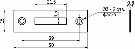 картинка Планка ответная прямая к замку PL от магазина SEFI