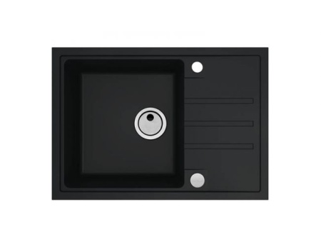 картинка Мойка Alveus INTERMEZZO 40 GRANITAL G90 DEEP BLACK 680x480x200 в комплекте с сифоном 1117292 от магазина SEFI