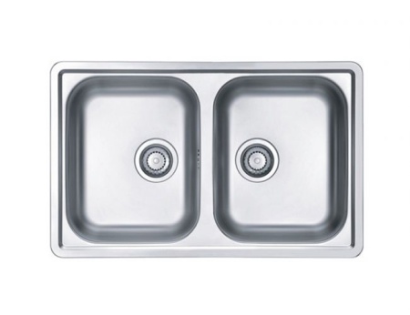 картинка Мойка LINE 90 NAT-90 790X500 2X в компл. с сифоном 1130555, от магазина SEFI