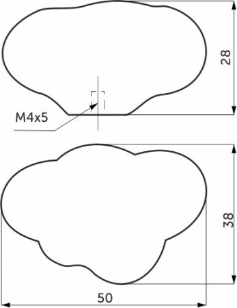 картинка Ручка меб. кнопка керамич. CLOUD, желтый, AKS от магазина SEFI