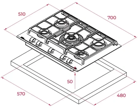 картинка Газовая варочная панель Teka GZC 75330 XBN NIGHT RIVER BLACK магазин SEFI являющийся официальным дистрибьютором в России  картинка Газовая варочная панель Teka GZC 75330 XBN NIGHT RIVER BLACK от магазина SEFI
