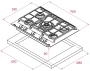 картинка Газовая варочная панель Teka GZC 75330 XBN NIGHT RIVER BLACK магазин SEFI являющийся официальным дистрибьютором в России  картинка Газовая варочная панель Teka GZC 75330 XBN NIGHT RIVER BLACK от магазина SEFI