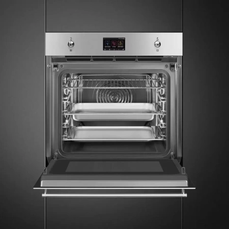 картинка Духовой шкаф c паром и СВЧ Smeg SO6303APX от магазина SEFI