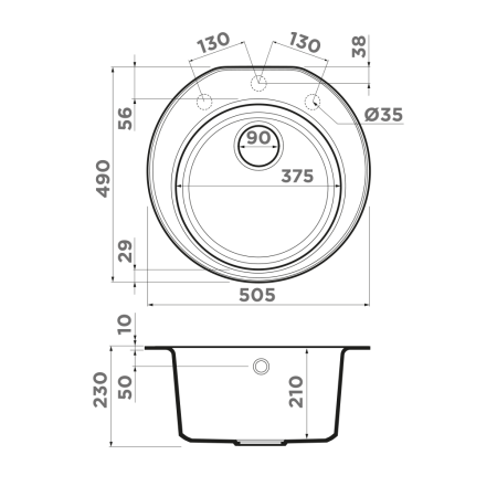 картинка Omoikiri Miya 50-R-WH Tetogranit/белый от магазина SEFI